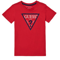 tekstylia Chłopiec T-shirty z krótkim rękawem Guess THERONN Czerwony
