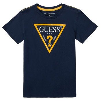tekstylia Chłopiec T-shirty z krótkim rękawem Guess THERONN Marine