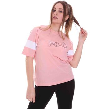 tekstylia Damskie T-shirty i Koszulki polo Fila 683283 Różowy