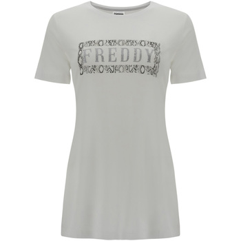 tekstylia Damskie T-shirty z krótkim rękawem Freddy S1WALT2 Biały