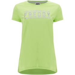 tekstylia Damskie T-shirty z krótkim rękawem Freddy S1WCLT2 Zielony