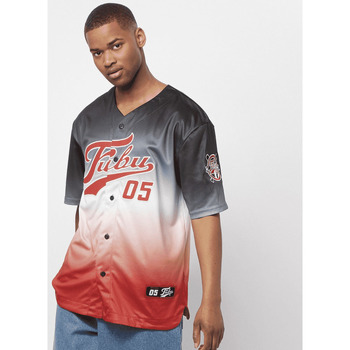 tekstylia Męskie T-shirty z krótkim rękawem Fubu Maillot  Varsity Baseball noir/blanc/rouge