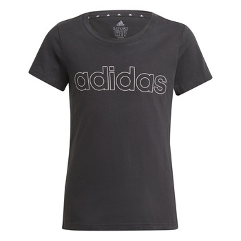 tekstylia Dziewczynka T-shirty z krótkim rękawem adidas Performance PLAKAT Czarny