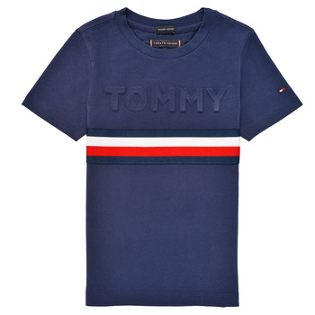 tekstylia Chłopiec T-shirty z krótkim rękawem Tommy Hilfiger ELEONORE Marine