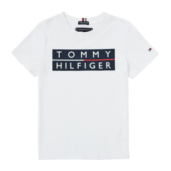 tekstylia Chłopiec T-shirty z krótkim rękawem Tommy Hilfiger TERRAD Biały