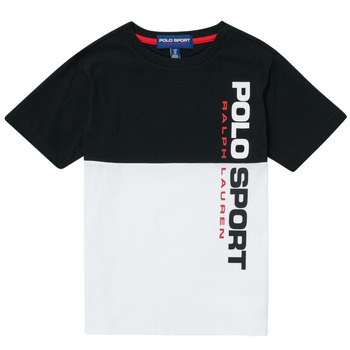 tekstylia Chłopiec T-shirty z krótkim rękawem Polo Ralph Lauren KAMILA Biały / Czarny