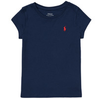 tekstylia Dziewczynka T-shirty z krótkim rękawem Polo Ralph Lauren DRETU Marine