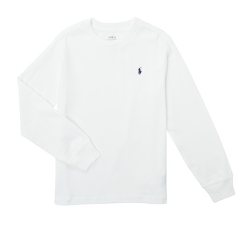 tekstylia Chłopiec T-shirty z długim rękawem Polo Ralph Lauren KEMILO Biały