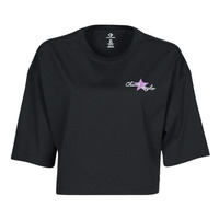 tekstylia Damskie T-shirty z krótkim rękawem Converse CHUCK INSPIRED HYBRID FLOWER OVERSIZED CROPPED TEE Czarny