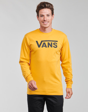 tekstylia Męskie T-shirty z długim rękawem Vans VANS CLASSIC LS Żółty / Czarny