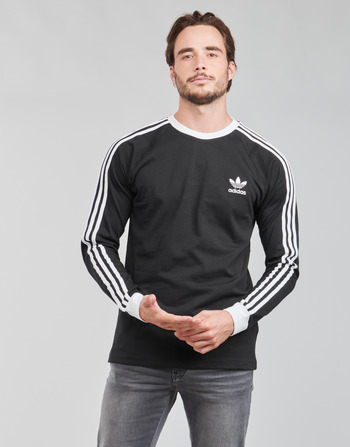 tekstylia Męskie T-shirty z długim rękawem adidas Originals 3-STRIPES LS T Czarny