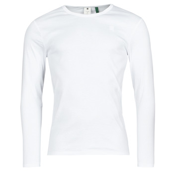 tekstylia Męskie T-shirty z długim rękawem G-Star Raw BASE R T LS 1-PACK Biały