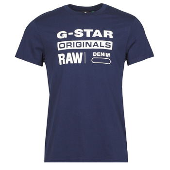 tekstylia Męskie T-shirty z krótkim rękawem G-Star Raw GRAPHIC 8 R T SS Niebieski