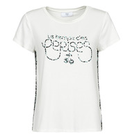 tekstylia Damskie T-shirty z krótkim rękawem Le Temps des Cerises LAUREN Biały