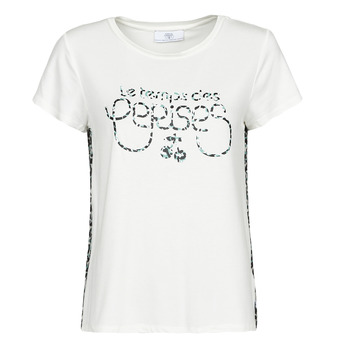 tekstylia Damskie T-shirty z krótkim rękawem Le Temps des Cerises LAUREN Biały