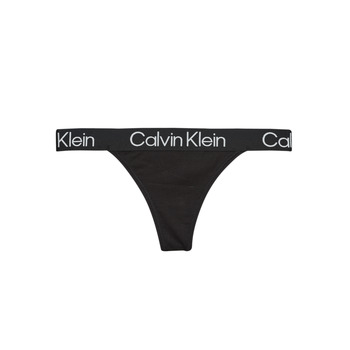 Bielizna Damskie Stringi  Calvin Klein Jeans THONG Czarny