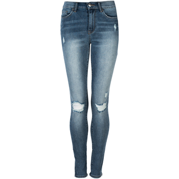 tekstylia Damskie Spodnie z pięcioma kieszeniami Juicy Couture  Niebieski