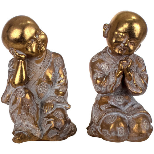 Dom Statuetki i figurki  Signes Grimalt Budda Set 2 Jednostki Złoty