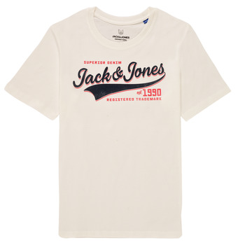 tekstylia Chłopiec T-shirty z krótkim rękawem Jack & Jones JJELOGO TEE SS Biały