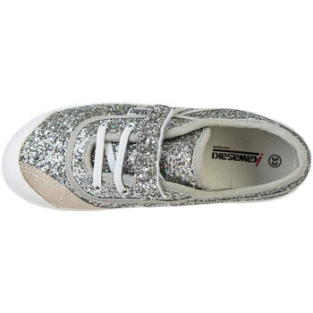 Kawasaki Glitter Kids Shoe W/Elastic K202586 8889 Silver Srebrny