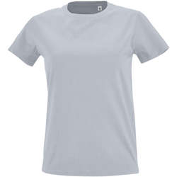 tekstylia Damskie T-shirty z krótkim rękawem Sols Camiseta IMPERIAL FIT color Gris  puro Szary