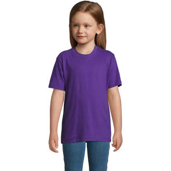 tekstylia Dziecko T-shirty z krótkim rękawem Sols Camista infantil color Morado Fioletowy