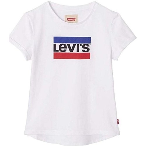 tekstylia Dziewczynka T-shirty z krótkim rękawem Levi's  Biały