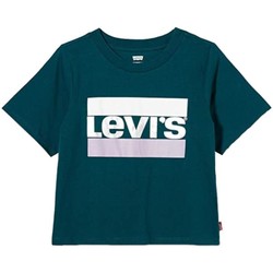 tekstylia Dziewczynka T-shirty z krótkim rękawem Levi's  Zielony