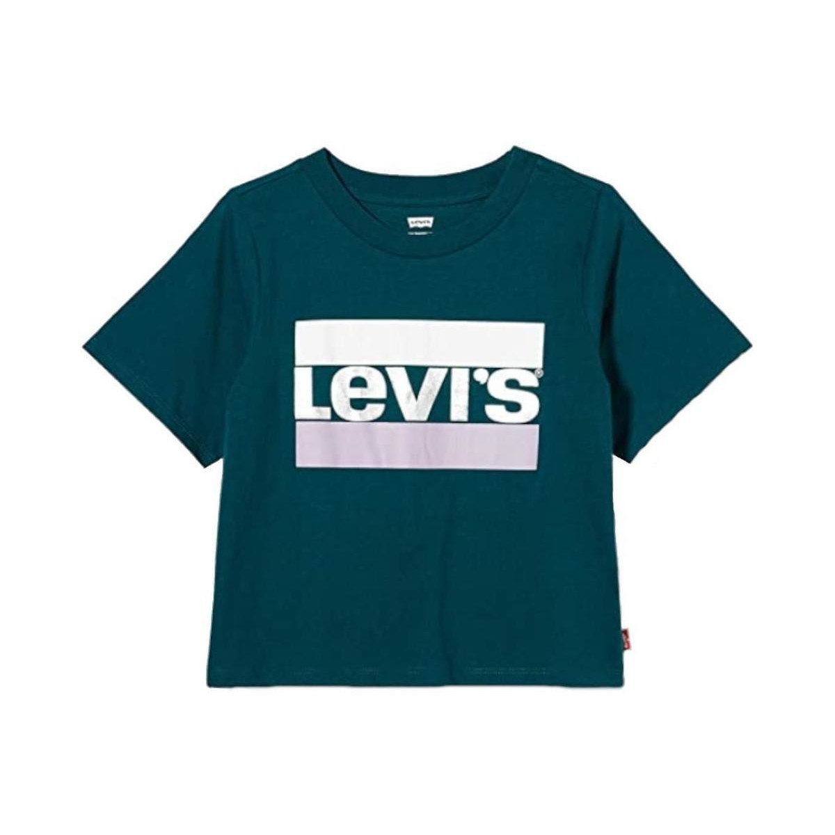 tekstylia Dziewczynka T-shirty z krótkim rękawem Levi's  Zielony