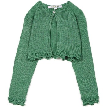 tekstylia Dziewczynka Swetry rozpinane / Kardigany Villalobos  Zielony