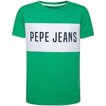 tekstylia Chłopiec T-shirty z krótkim rękawem Pepe jeans  Zielony
