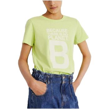tekstylia Dziewczynka T-shirty z krótkim rękawem Ecoalf  Żółty