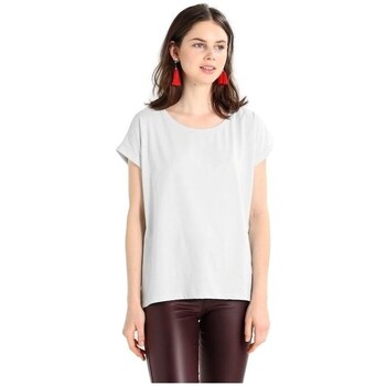 tekstylia Damskie Bluzy Vila Dreamers T-Shirt - Plain Air Biały