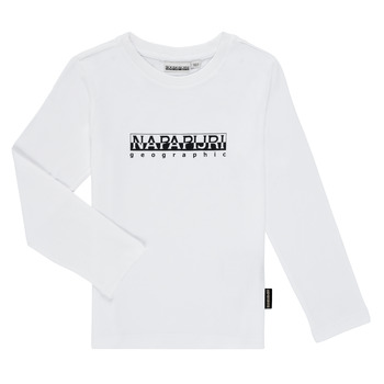 tekstylia Chłopiec T-shirty z długim rękawem Napapijri S-BOX LS Biały