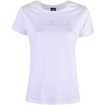 tekstylia Damskie T-shirty z krótkim rękawem North Sails  Biały