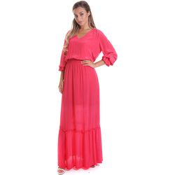 tekstylia Damskie Sukienki długie Gaudi 011FD15029 Różowy