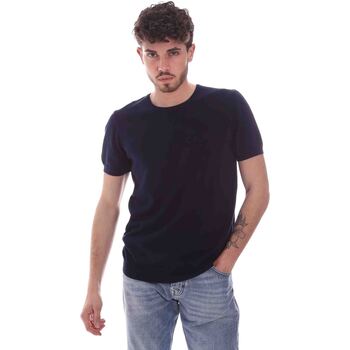 tekstylia Męskie T-shirty z krótkim rękawem Gaudi 111GU53004 Niebieski