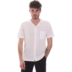 tekstylia Męskie Koszule z krótkim rękawem Antony Morato MMSW01183 YA100063 Biały