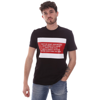 tekstylia Męskie T-shirty z krótkim rękawem Gaudi 111GU64071 Czarny