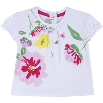 tekstylia Dziewczynka T-shirty z krótkim rękawem Chicco 09067270000000 Biały