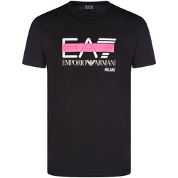 tekstylia Męskie T-shirty z krótkim rękawem Ea7 Emporio Armani 3KPT32 PJ7CZ Czarny