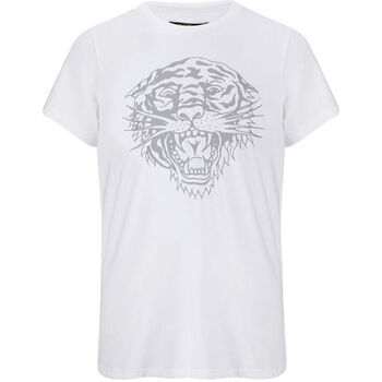 tekstylia Męskie T-shirty z krótkim rękawem Ed Hardy - Tiger-glow t-shirt white Biały