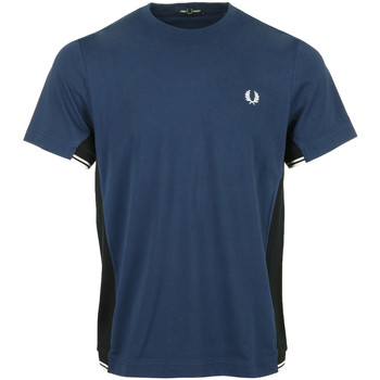 tekstylia Męskie T-shirty z krótkim rękawem Fred Perry Twin Tipped Panel T-Shirt Niebieski