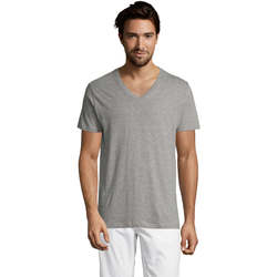 tekstylia Męskie T-shirty z krótkim rękawem Sols Master camiseta hombre cuello pico Szary
