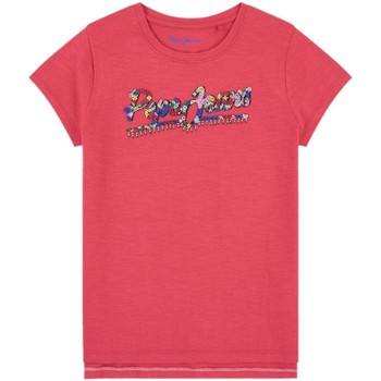 tekstylia Dziewczynka T-shirty z krótkim rękawem Pepe jeans  Różowy