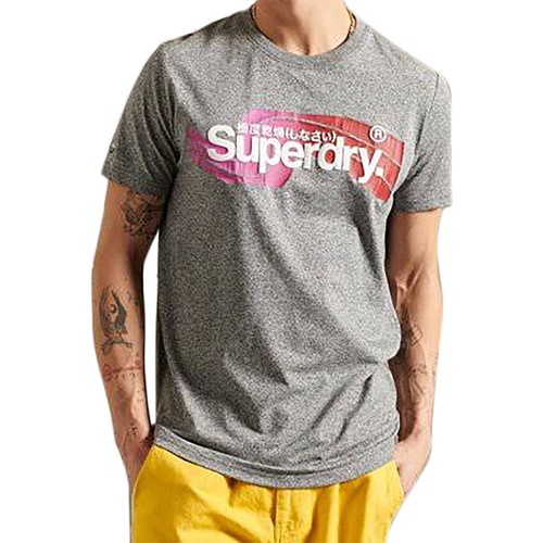 tekstylia Męskie T-shirty z krótkim rękawem Superdry 168643 Szary