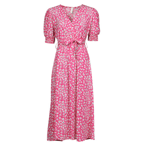 tekstylia Damskie Sukienki długie Fashion brands 10351-NOIR Różowy