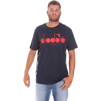 tekstylia Męskie T-shirty z krótkim rękawem Diadora 502176630 Niebieski