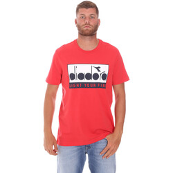 tekstylia Męskie T-shirty z krótkim rękawem Diadora 502175835 Czerwony
