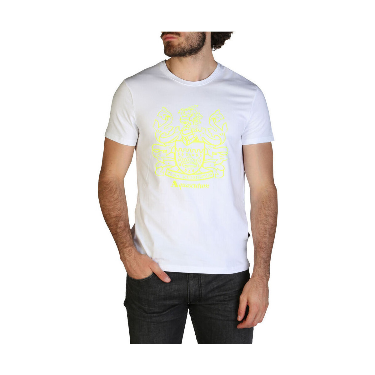 tekstylia Męskie T-shirty z krótkim rękawem Aquascutum - qmt019m0 Biały